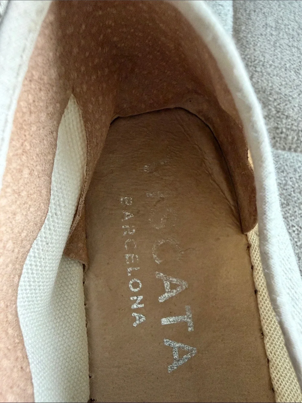 Viscata Barcelona Platform Espadrilles Beige Organic Canvas Spain Size 10/41